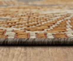 Treasured Garden Rust & Gray Botanical Outdoor Area Rug, (2.5' X 6') -DHP Sales Store 810600311 A8 4