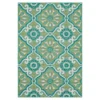 Waterside Teal & White Geometric Outdoor Area Rug, (5' 3" X 7.5') 2 Waterside Teal & White Geometric Outdoor Area Rug, (5' 3" X 7.5') -DHP Sales Store 810600316 A0 1
