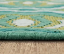 Waterside Teal & White Geometric Outdoor Area Rug, (5' 3" X 7.5') -DHP Sales Store 810600316 A8 4