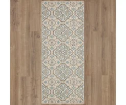 Waterside Light Gray & Turquoise Geometric Outdoor Area Rug, (2.5' X 6') -DHP Sales Store 810600322 A0 2
