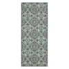 Waterside Blue & White Geometric Outdoor Area Rug, (2.5' X 6')