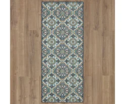 Waterside Blue & White Geometric Outdoor Area Rug, (2.5' X 6') -DHP Sales Store 810600326 A0 2