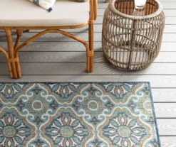 Waterside Blue & White Geometric Outdoor Area Rug, (2.5' X 6') -DHP Sales Store 810600326 A0 4