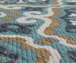 Waterside Blue & White Geometric Outdoor Area Rug, (2.5' X 6') -DHP Sales Store 810600326 A8 3