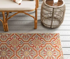 Waterside Rust & Tan Geometric Outdoor Area Rug, (2.5' X 6') -DHP Sales Store 810600330 A0 4