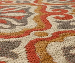 Waterside Rust & Tan Geometric Outdoor Area Rug, (8' X 10') -DHP Sales Store 810600333 A8 3