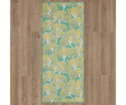 Treasured Garden Lime Green & Turquoise Botanical Outdoor Area Rug, (2.5' X 6') 14 Treasured Garden Lime Green & Turquoise Botanical Outdoor Area Rug, (2.5' X 6') -DHP Sales Store 810600346 A0 2