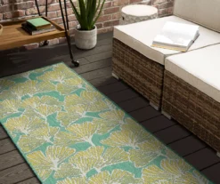 Treasured Garden Lime Green & Turquoise Botanical Outdoor Area Rug, (2.5' X 6') 15 Treasured Garden Lime Green & Turquoise Botanical Outdoor Area Rug, (2.5' X 6') -DHP Sales Store 810600346 A0 3