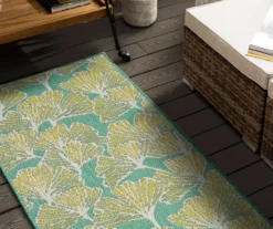 Treasured Garden Lime Green & Turquoise Botanical Outdoor Area Rug, (2.5' X 6') 18 Treasured Garden Lime Green & Turquoise Botanical Outdoor Area Rug, (2.5' X 6') -DHP Sales Store 810600346 A0 4