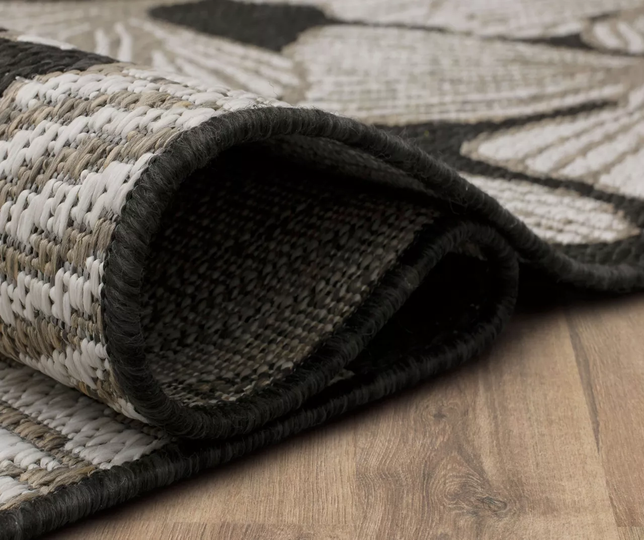 Treasured Garden Dark Gray & White Botanical Outdoor Area Rug, (2.5' X 6') 11 Treasured Garden Dark Gray & White Botanical Outdoor Area Rug, (2.5' X 6') - Image 9