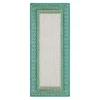 Panama Teal & White Geo-Bordered Outdoor Area Rug, (2.5' X 6') -DHP Sales Store 810600362 A0 1
