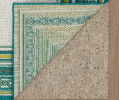 Panama Teal & White Geo-Bordered Outdoor Area Rug, (2.5' X 6') -DHP Sales Store 810600362 A8 2