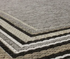 Panama Dark Gray & Black Geo-Bordered Outdoor Area Rug, (2.5' X 6') 15 Panama Dark Gray & Black Geo-Bordered Outdoor Area Rug, (2.5' X 6') -DHP Sales Store 810600366 A8 3