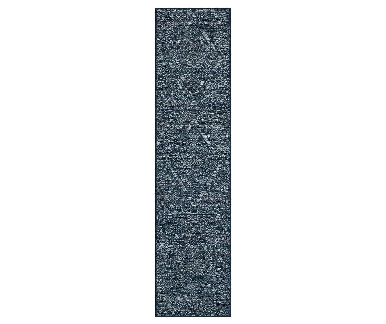 Mohawk Blue & White Geometric Diamond Area Rug 4 Mohawk Blue & White Geometric Diamond Area Rug - Image 2