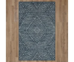 Mohawk Blue & White Geometric Diamond Area Rug 41 Mohawk Blue & White Geometric Diamond Area Rug -DHP Sales Store 810600377 A0 2