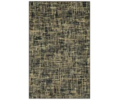 Gunnison Black & Beige Crosshatch Area Rug, (6' X 9')