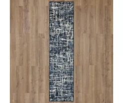 Gunnison Navy & White Crosshatch Area Rug, (2' X 8') -DHP Sales Store 810600391 A0 2