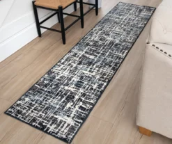 Gunnison Navy & White Crosshatch Area Rug, (2' X 8') -DHP Sales Store 810600391 A0 3