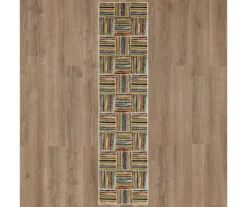 Hermes Beige & Multi-Color Weave Print Area Rug, (2' X 8') -DHP Sales Store 810600396 A0 2