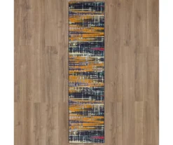 Kaven Orange & Navy Multi-Color Crosshatch Area Rug, (2' X 5') -DHP Sales Store 810600406 A0 2