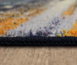 Kaven Orange & Navy Multi-Color Crosshatch Area Rug, (2' X 5') -DHP Sales Store 810600406 A8 4