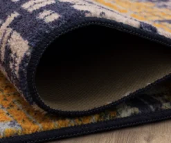 Kaven Orange & Navy Multi-Color Crosshatch Area Rug, (2' X 5') -DHP Sales Store 810600406 A8 5