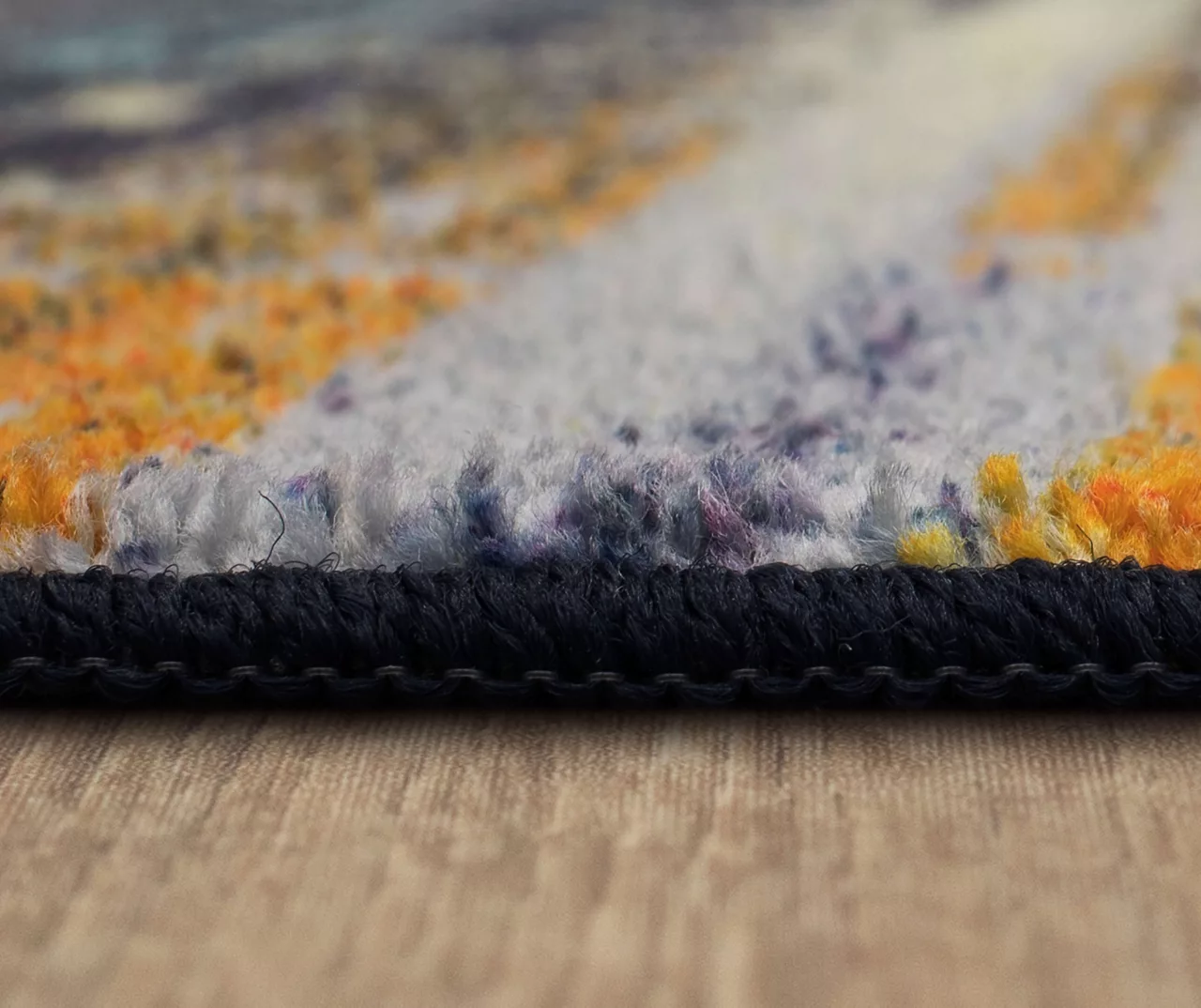 Kaven Orange & Navy Multi-Color Crosshatch Area Rug, (2' X 10') 8 Kaven Orange & Navy Multi-Color Crosshatch Area Rug, (2' X 10') - Image 6