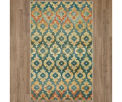 Zarel Rust & Blue Arabesque Area Rug, (5' X 8') -DHP Sales Store 810600423 A0 2