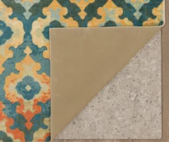 Zarel Rust & Blue Arabesque Area Rug, (5' X 8') -DHP Sales Store 810600423 A8 2