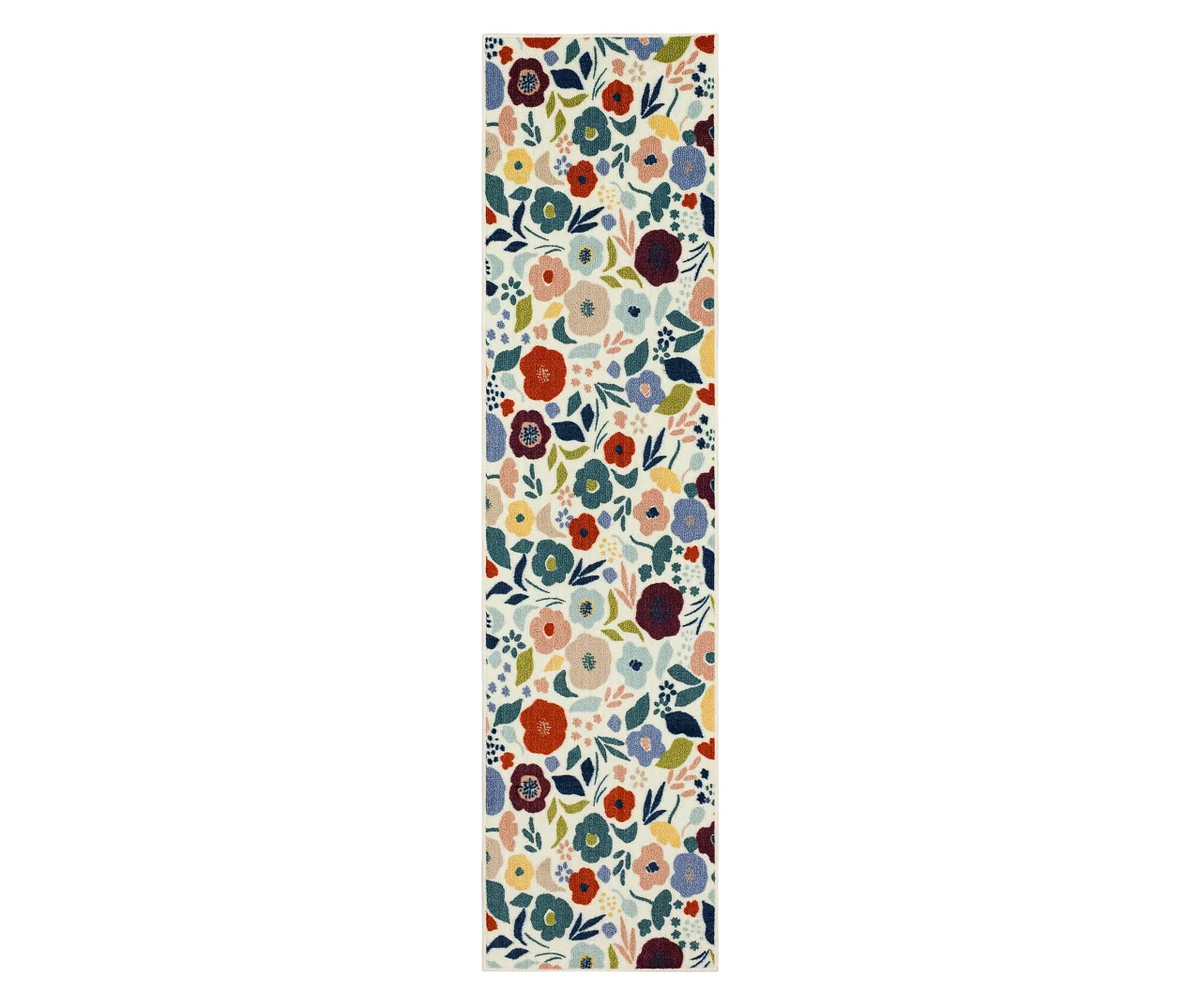 Mystic Garden White & Multi-Color Floral Area Rug, (2' X 8') 3 Mystic Garden White & Multi-Color Floral Area Rug, (2' X 8')