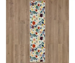 Mystic Garden White & Multi-Color Floral Area Rug, (2' X 8') 13 Mystic Garden White & Multi-Color Floral Area Rug, (2' X 8') -DHP Sales Store 810600430 A0 2