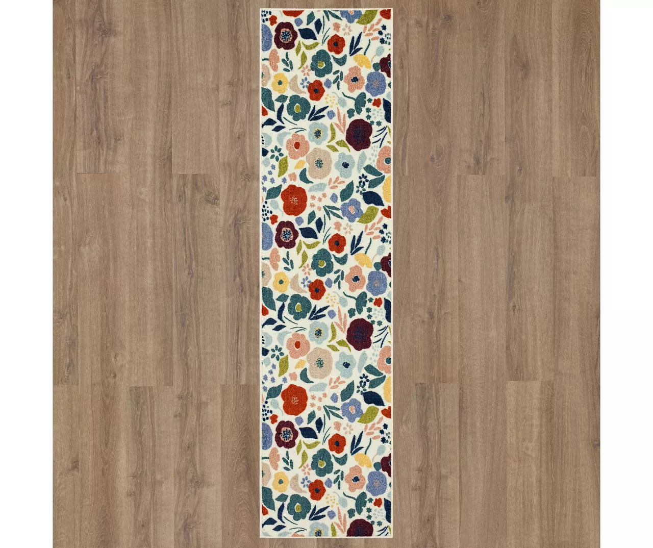 Mystic Garden White & Multi-Color Floral Area Rug, (2' X 8') 6 Mystic Garden White & Multi-Color Floral Area Rug, (2' X 8') - Image 4