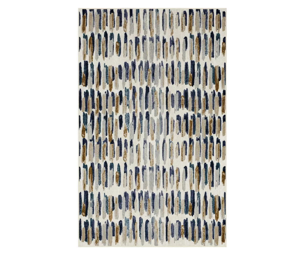 Quicksilver Blue, Brown & White Abstract Area Rug, (6' X 9') 3 Quicksilver Blue, Brown & White Abstract Area Rug, (6' X 9')
