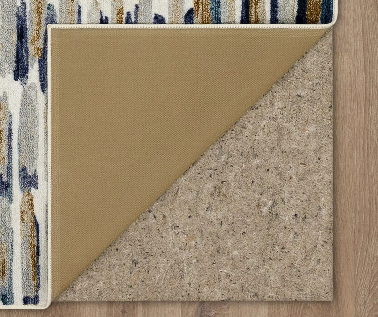 Quicksilver Blue, Brown & White Abstract Area Rug, (6' X 9') 5 Quicksilver Blue, Brown & White Abstract Area Rug, (6' X 9') - Image 3