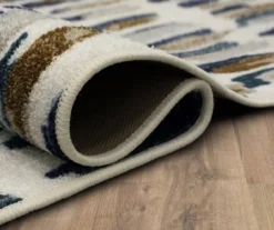 Quicksilver Blue, Brown & White Abstract Area Rug, (6' X 9') 13 Quicksilver Blue, Brown & White Abstract Area Rug, (6' X 9') -DHP Sales Store 810600448 A8 5