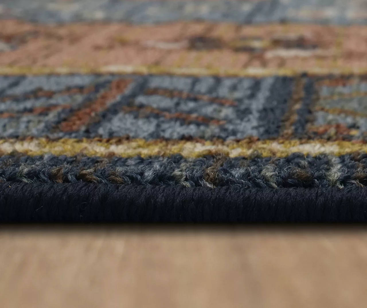 Kenbridge Blue & Brown Geometric Area Rug, (2' X 8') 9 Kenbridge Blue & Brown Geometric Area Rug, (2' X 8') - Image 7