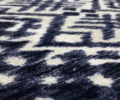 Oreille Navy & White Ikat Area Rug, (2' X 8') -DHP Sales Store 810600466 A8 3