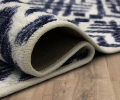 Oreille Navy & White Ikat Area Rug, (2' X 8') -DHP Sales Store 810600466 A8 5