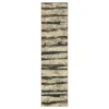 Spectrum Gray & Beige Abstract Stripe Area Rug, (2' X 8') -DHP Sales Store 810600478 A0 1