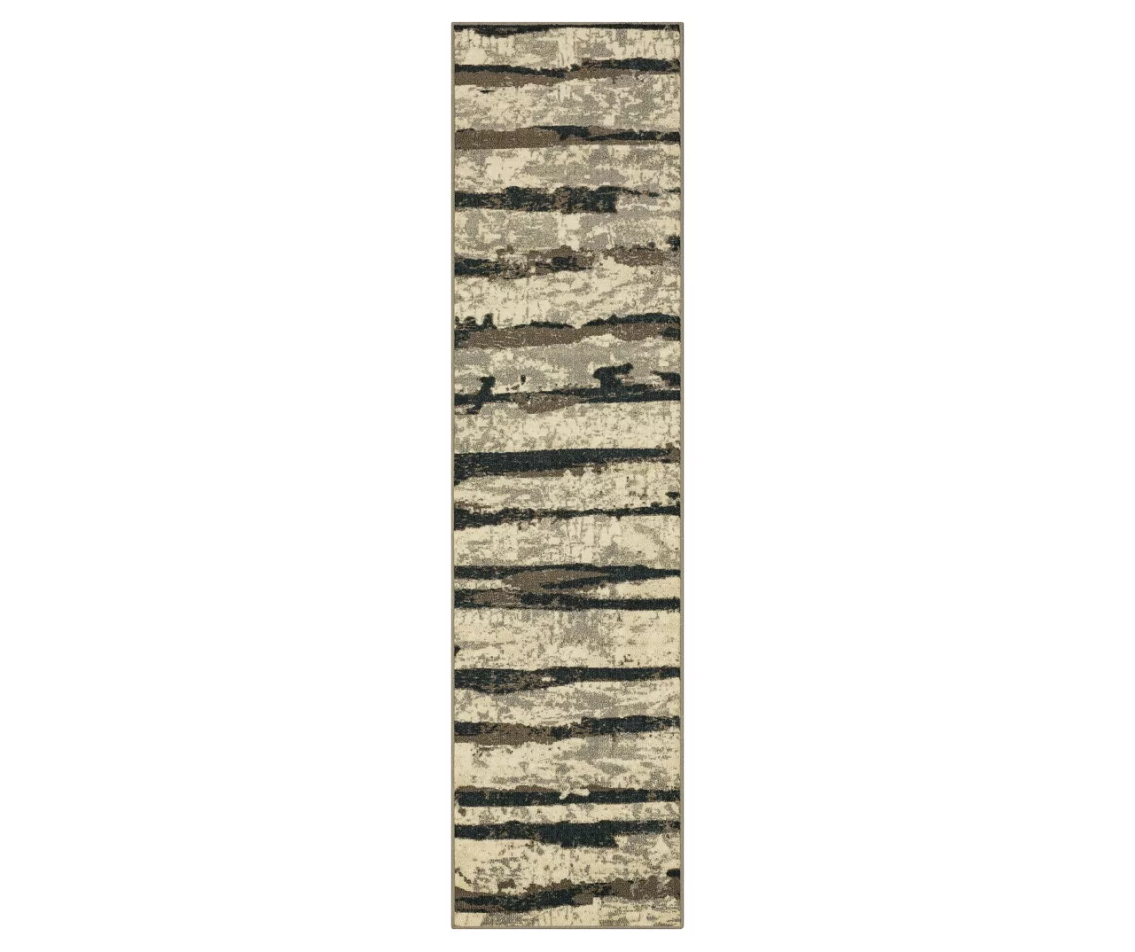 Spectrum Gray & Beige Abstract Stripe Area Rug, (2' X 8') 3 Spectrum Gray & Beige Abstract Stripe Area Rug, (2' X 8')