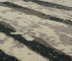 Spectrum Gray & Beige Abstract Stripe Area Rug, (2' X 8') 15 Spectrum Gray & Beige Abstract Stripe Area Rug, (2' X 8') -DHP Sales Store 810600478 A8 3