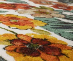 White, Green & Orange Blossoms Area Rug, (2' X 8') -DHP Sales Store 810600501 A8 3