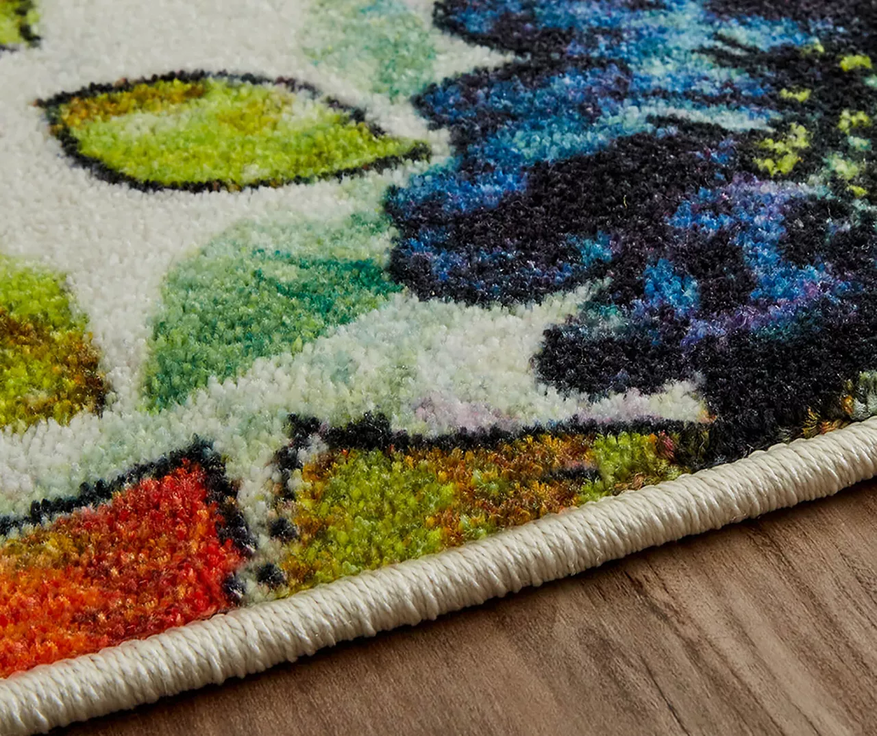 White, Yellow & Red Blossoms Area Rug, (2' X 5') 8 White, Yellow & Red Blossoms Area Rug, (2' X 5') - Image 6