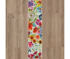 White, Yellow & Red Blossoms Area Rug, (2' X 8') -DHP Sales Store 810600508 A0 2