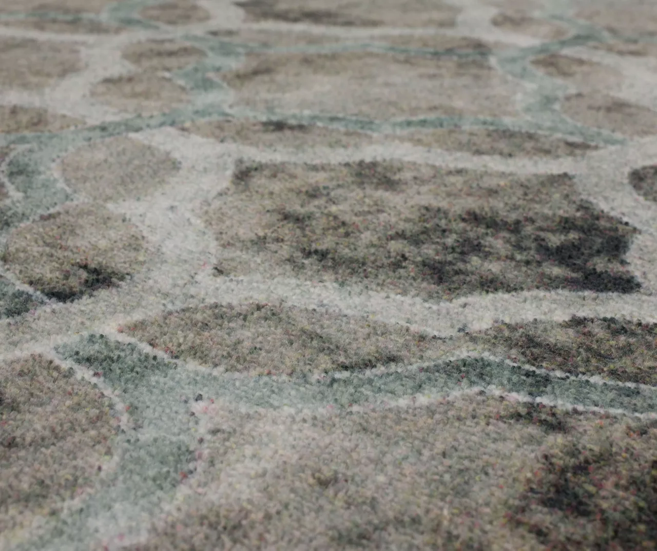 Quatrefoil Fret Charcoal & Dark Teal Area Rug, (2' X 3') 6 Quatrefoil Fret Charcoal & Dark Teal Area Rug, (2' X 3') - Image 4