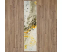 Gold Vein Gray & Yellow Abstract Area Rug, (2' X 6') -DHP Sales Store 810600578 A0 2