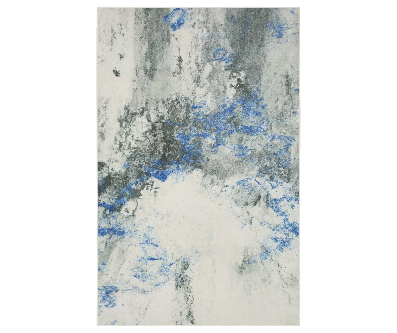 Gold Vein Gray & Blue Abstract Area Rug, (4' X 6') 3 Gold Vein Gray & Blue Abstract Area Rug, (4' X 6')