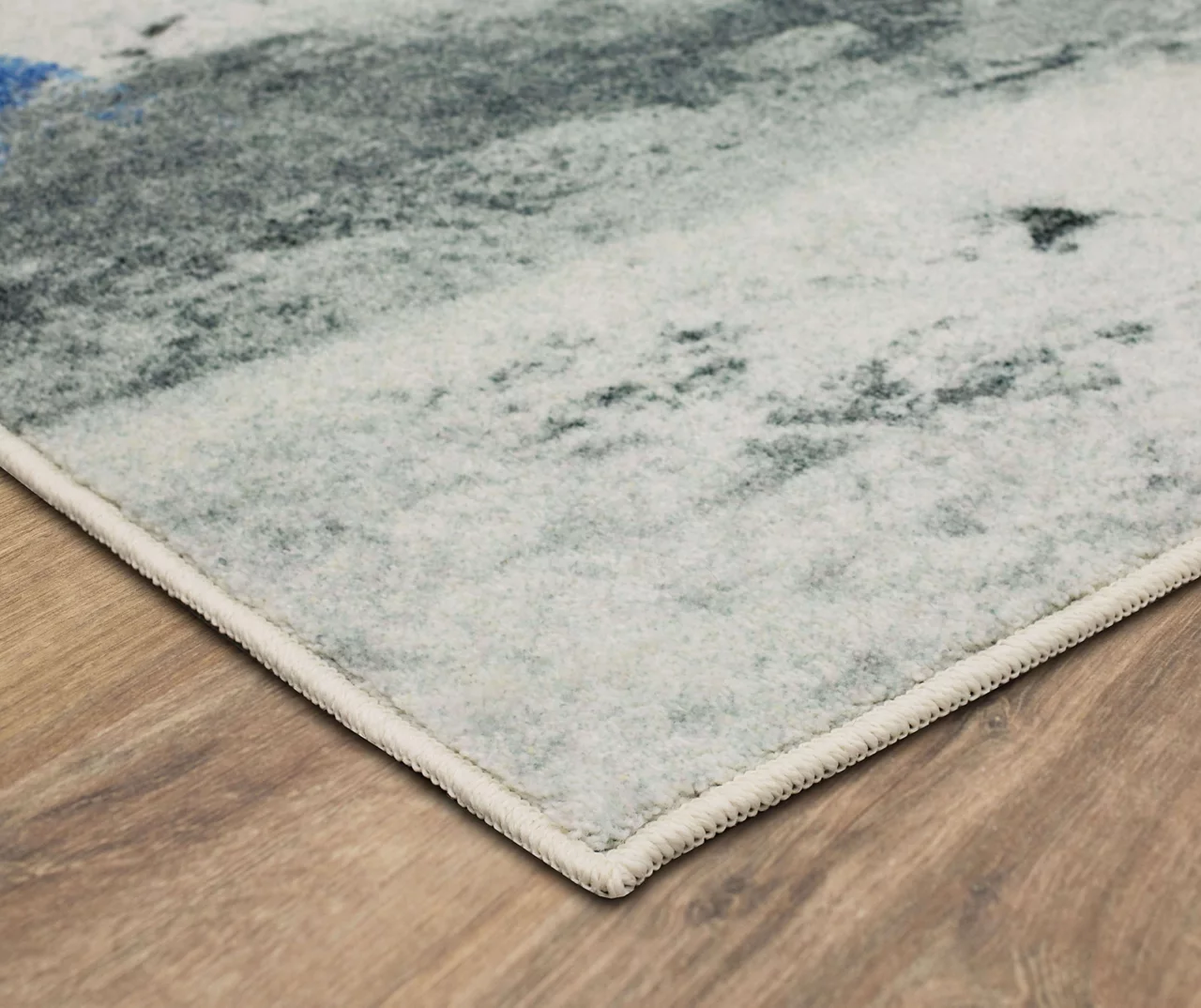 Gold Vein Gray & Blue Abstract Area Rug, (4' X 6') 4 Gold Vein Gray & Blue Abstract Area Rug, (4' X 6') - Image 2