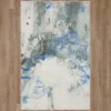 Gold Vein Gray & Blue Abstract Area Rug, (5' X 8') -DHP Sales Store 810600592 A0 2