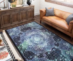 Joliet Black & Blue Mandala Area Rug, (5' X 8') -DHP Sales Store 810600615 A0 4